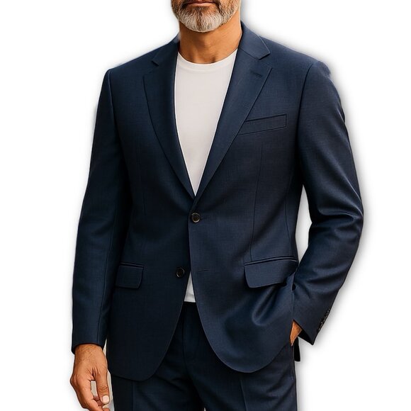 Lauren Ralph Lauren Wool Glen Plaid Blazer Dark Gray Men’s 42L Classic Heritage - Picture 1 of 9